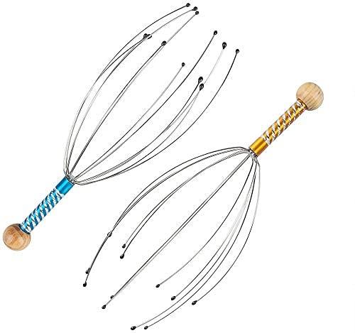 VAVSU VAVSU Scalp Massage Machine Head Massager Scalp Scratcher 12 Fingers Head Scratcher For Head Massage Body Relaxing Hair Massage | Pack of 2-Assorted Color
