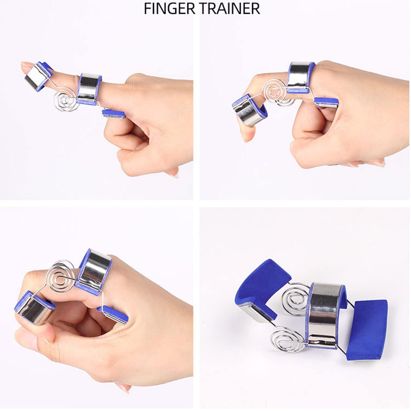 JAQS Finger Extension Splint, Spring Splint Finger Light Automatic Return Easily Wear for Finger Stretching for Fracture Fixation (L)