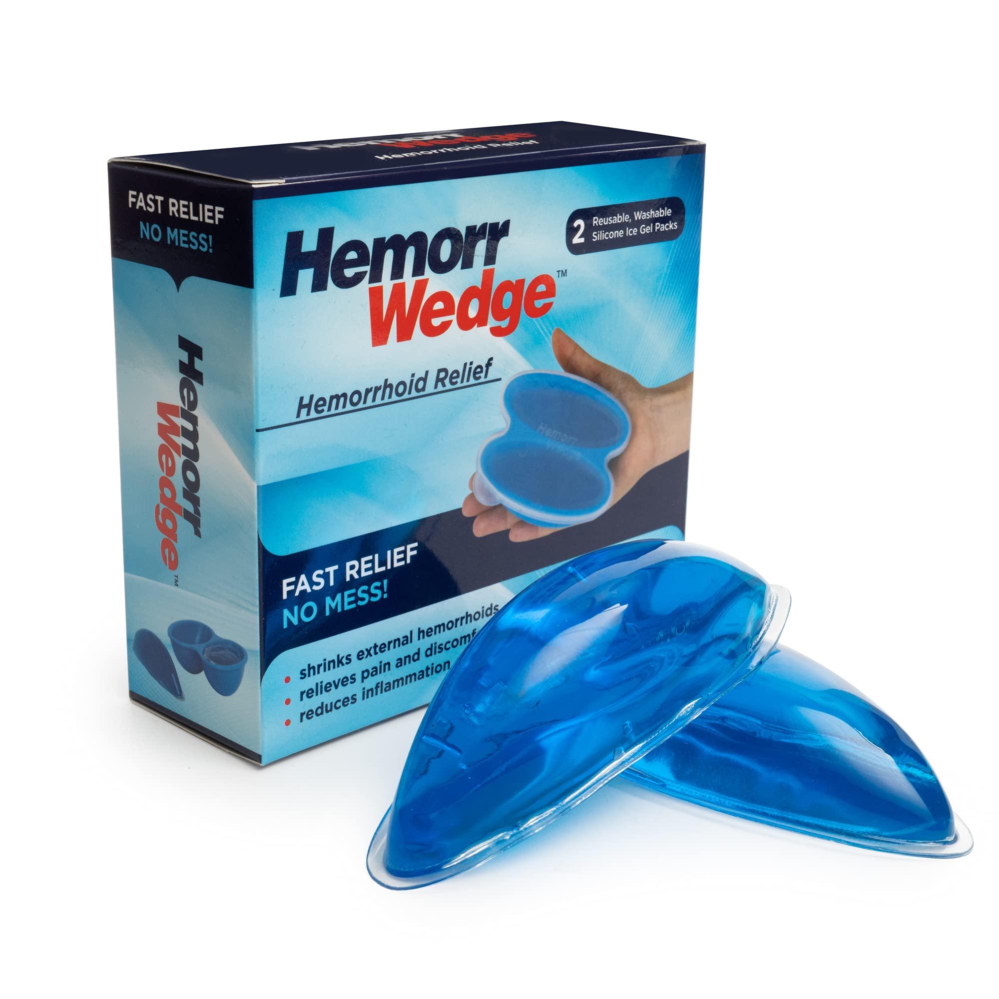 Hemorrwedge Hemorrwedge Hemorrhoid Treatment Ice Pack - Gel Freeze Pack, Pair with Case