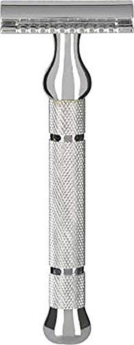 Foreign Holics Foreign Holics Imported Double Edge Heavy Metal Shaving Razor For Men & Boys-50 gm (Silver)