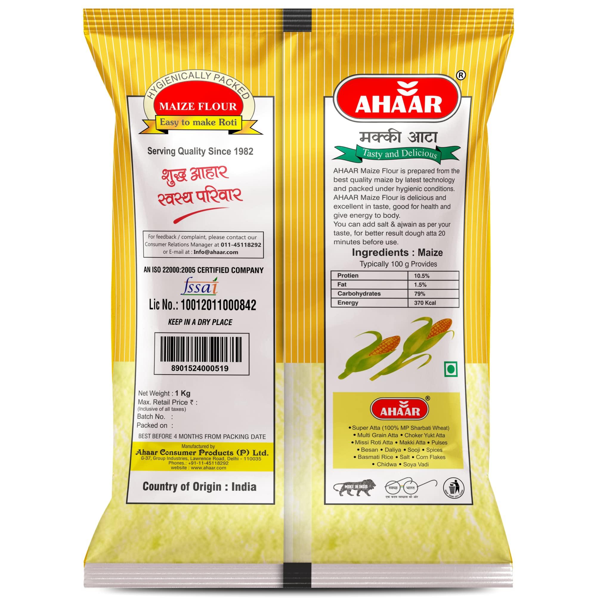 AHAAR Ahaar Makki Atta 1Kg | Corn Flour | Maize Flour