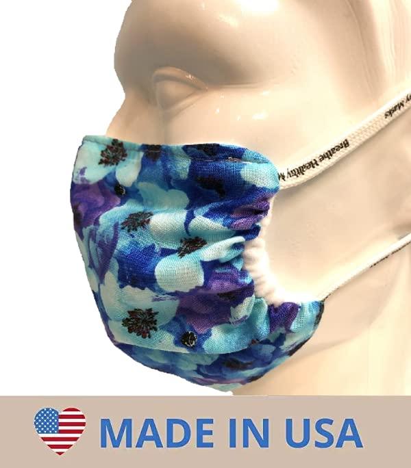 Breathe Healthy Breathe Healthy Face Mask Night Bloom Design (Aqua)