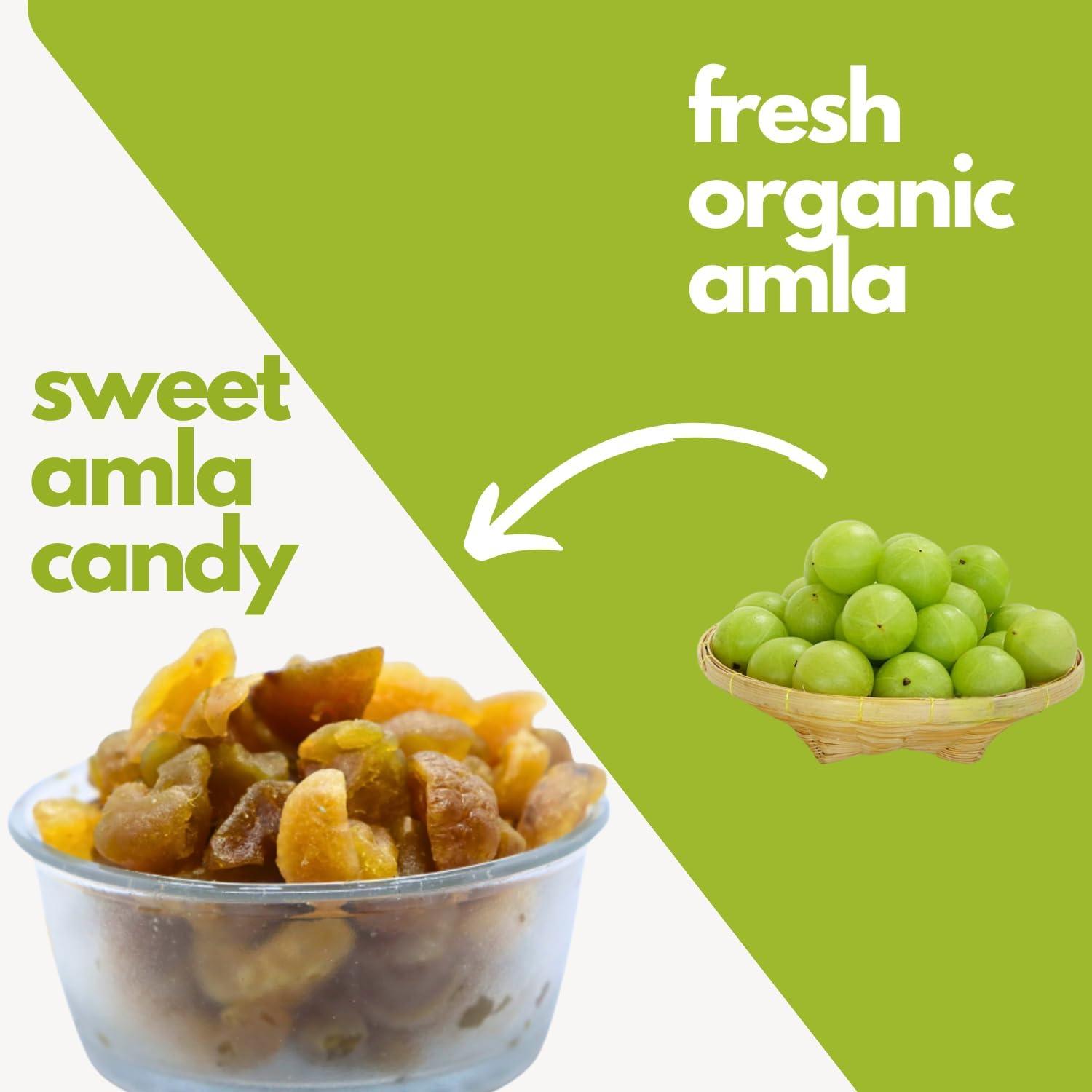 CHATORE SHYAM Chatore Shyam Sweet Sour Candy, Vitamin C & Antioxidants Rich, Dry Amla Candy, Chatpata masala, Amla candy sweet - 600gm (Sweet Candy)