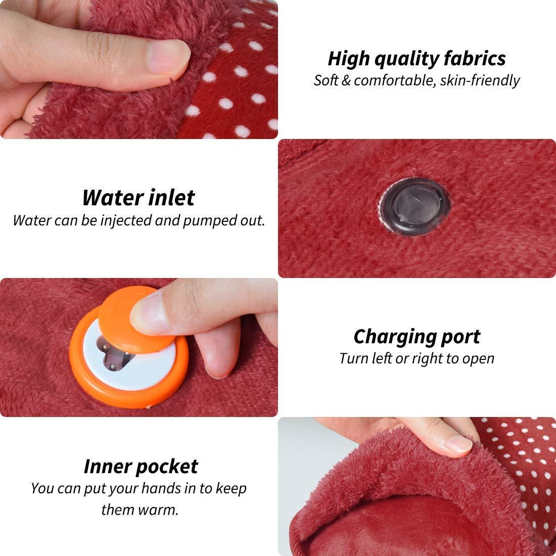 PURVA PURVA Dhola Sales Velvet Heating Bag Electric Hot Water Bag Pain Relief Electric Warm Bag Electric Gel Water Bag Hot Beg Heat Bag Hot Bags For Pain Relief Heating Pad-Heat Pouch Hot Water Bottle Bags