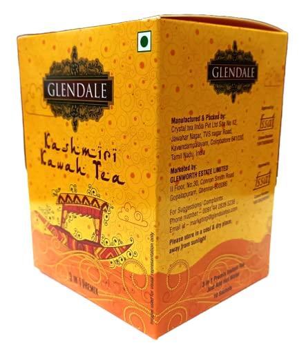 Generic GLENDALE Kashmiri Kawah Tea 100 g | Pack of 2 | Total 200 g | 3 in 1 Premix Instant Tea 10 Sachets in Each Pack