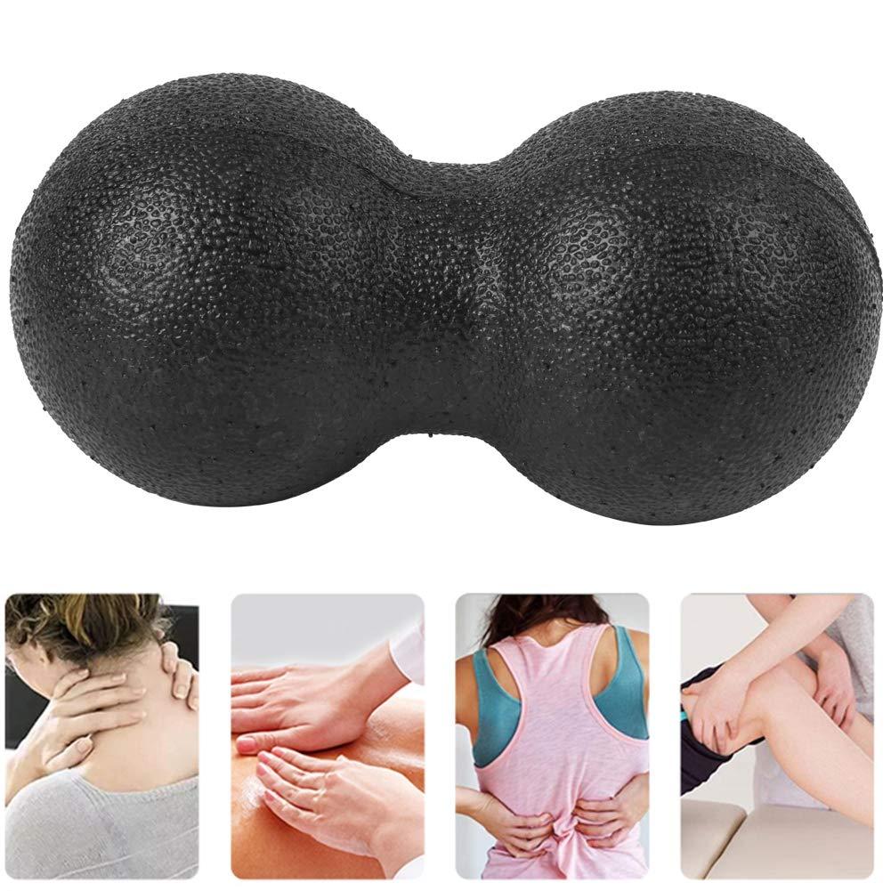 Tgoon Double Massage Ball - Therapy Peanut Ball, Stress Ball, Double Lacrosse Ball - Deep Tissue Massage Tool for Back, Foot, Neck Suitable for Use After Exercise