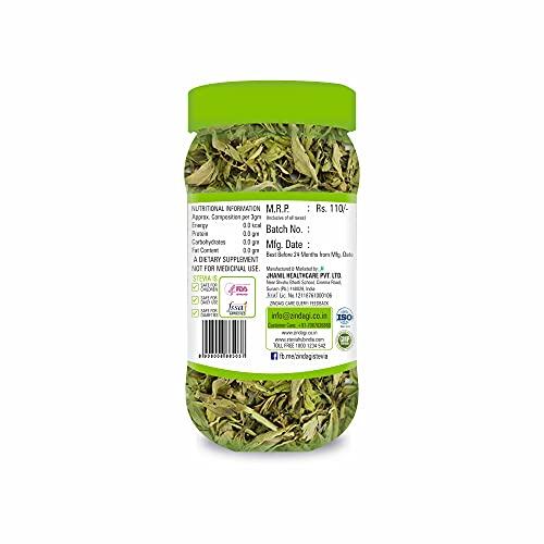 ZINDAGI Zindagi Stevia Dry Leaves 35gm & Stevia White Powder 50gm - Natural Stevia Sugar Subsitute - Sugarfree (Stevia Combo Pack)