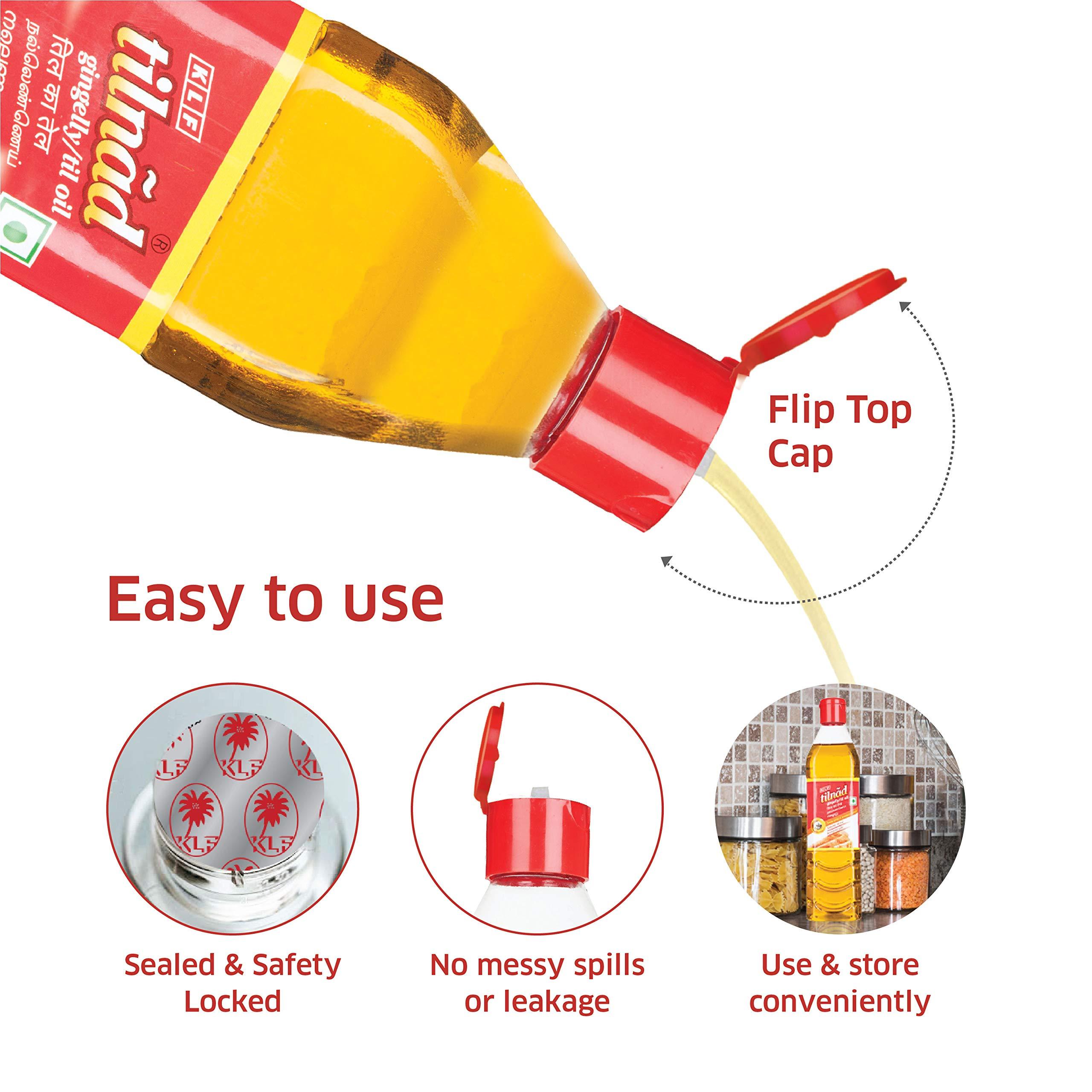 KLF tilnad KLF Tilnad Gingelly/Sesame Oil, 500 ml (Pack of 3)