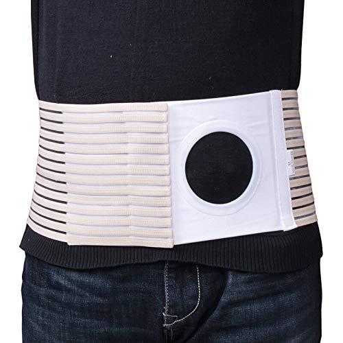 RousuCare Ostomy Belt Colostomy Belt (Hole 3.14\") Medical Stoma Support Ostomy Hernia Belt Ostomy Hernia Belt Stomach Truss Binder with Compression Support (L: 41.34\'\'-45.28\'\')