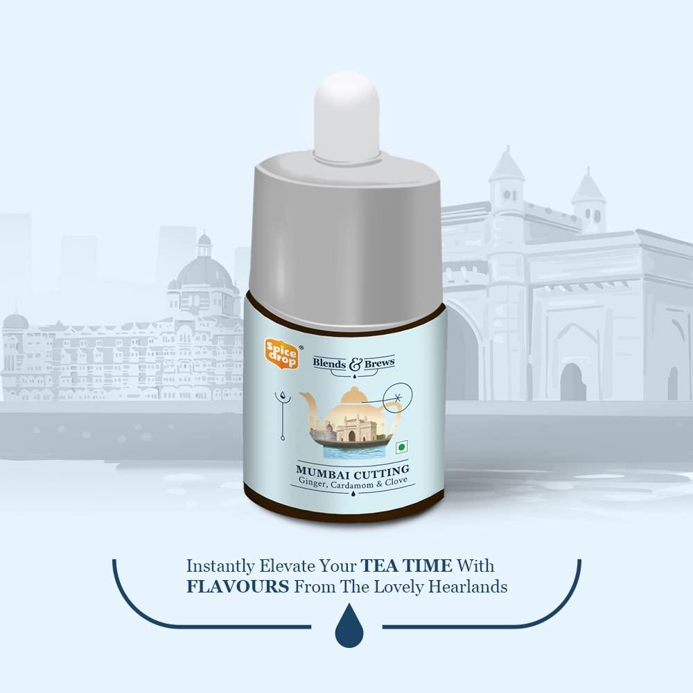Spice Drop Spice Drop Mumbai Cutting Chai Masala Extract | Contains Cardamom, Ginger & Clove | Flavors 180 cups | 5ML equals 125 grams of powder | No preservative | 1 drop per cup | Tea Masala Drops