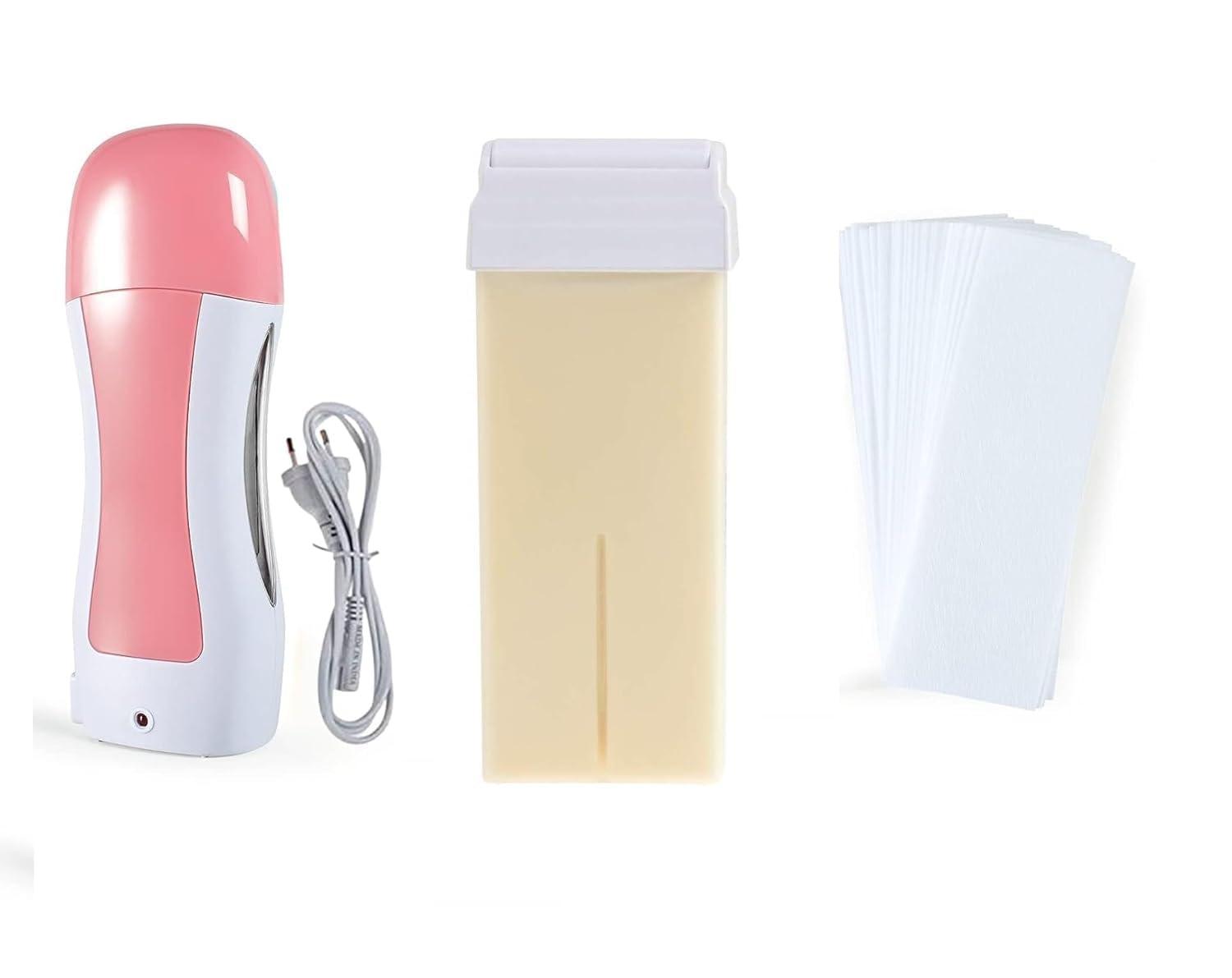 MKSL MKSL Wax Heater Machine Roll on Wax Hair Removal Wax Kit Wax Heater machine Wax Refill Cartridge Wax Strips Waxing kit for Women Wax(Pack of 3) (wax Roller Heater) (Wax Heater Roller Waxing Kit)
