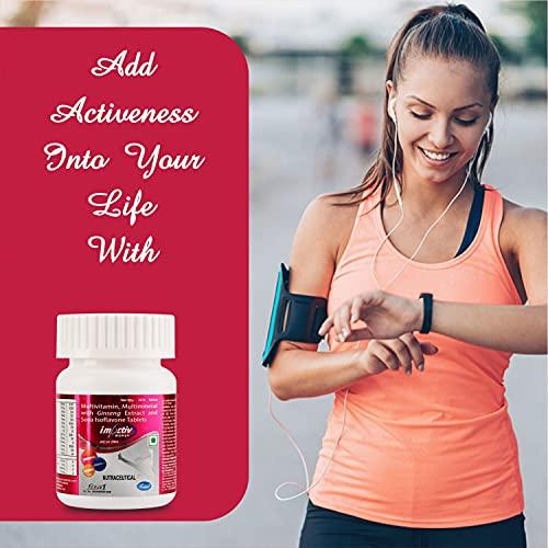 I M ACTIVE I M Activ Multi Vitamin Multi Mineral Tablets For Women with Ginseng Extract For Healthy Benefits (30 tablets each) Pack of 2