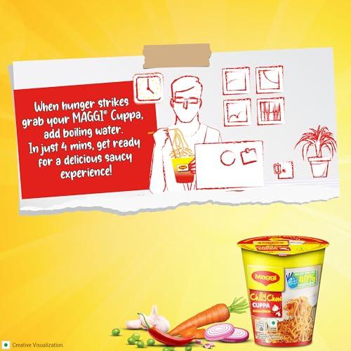 MAGGI MAGGI Instant Cuppa Noodles, Chilly Chow | Slurpy Saucy Taste With Extra Veggies, Vegetarian, 70 Gm
