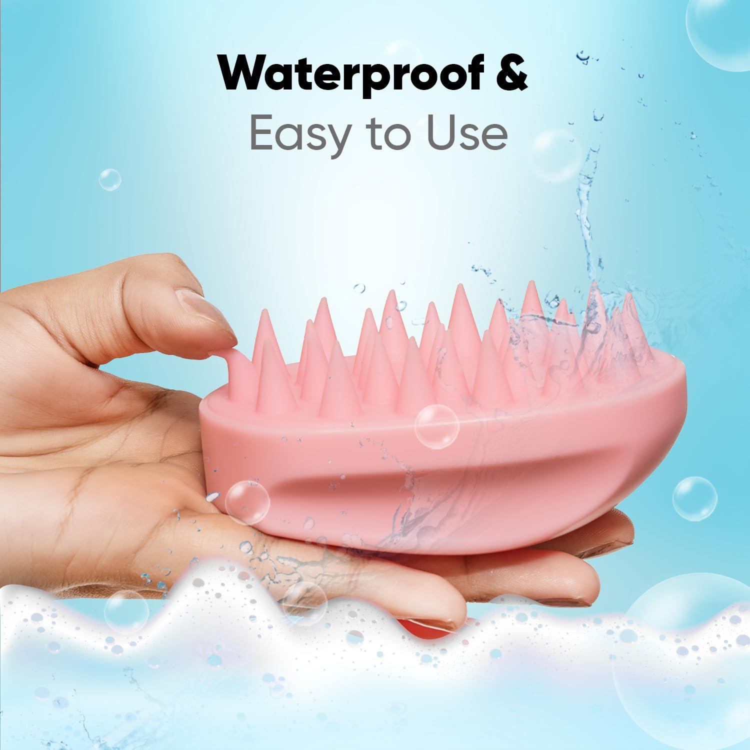 VEGA Vega Hair Scalp Massager Shampoo Brush with Soft Silicone Bristles for Anti-Dandruff, Hair Massager, Exfoliating,Cleaning Dandruff, Excess Oil, Manual Head Massager, All Hair Types, For Men and Women, (SSB-01)