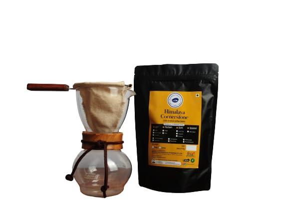 HIMALAYA CORNERSTONE COFFEE Himalaya Cornerstone Coffee - Medium Dark Roast Coffee 100% Arabica Freshly Roasted Ground Coffee (WHOLE BEANS, 500g)