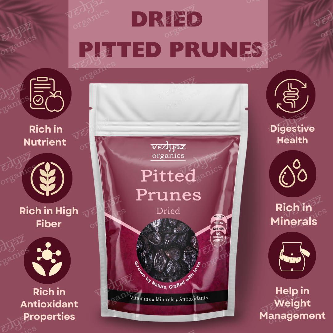 Vedyaz Organics Vedyaz Organics Dried Pitted Prunes - 1Kg