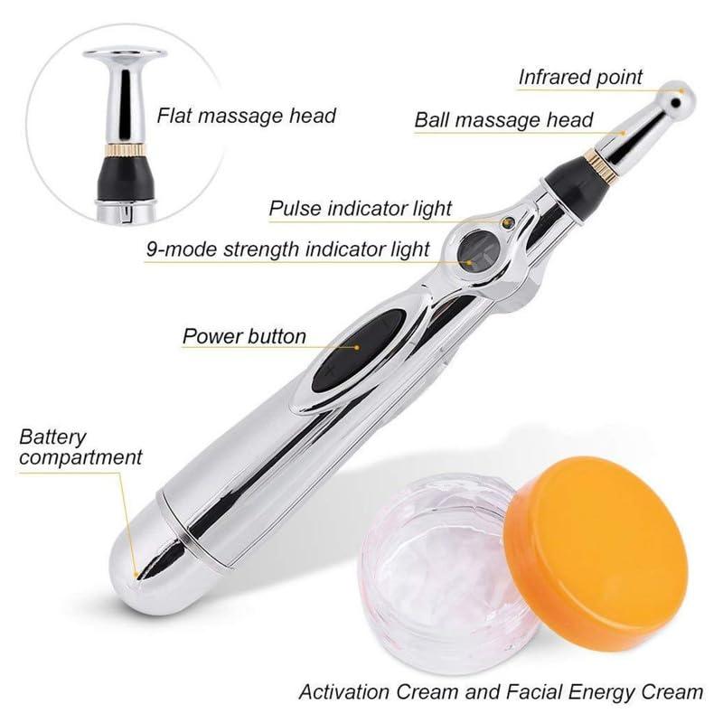 Exxelo Exxelo Electronic Acupuncture Pen, Electric s Laser Acupuncture Machine Magnet Therapy Instrument Energy Pen Massager Relief Pain Tools_M33