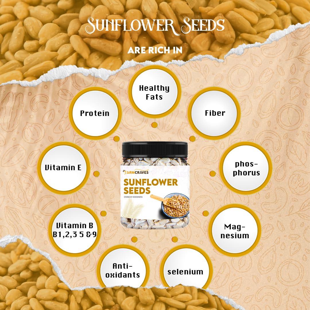 FARMCRAVES FARMCRAVES Premium Raw Sunflower Seed |250 x 2 packs | Healthy Dry Fruit Snack