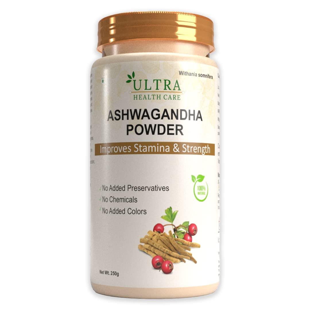 Ultra Health care Ultra Healthcare Ashwagandha KSM-66 Powder for Height Growth, Stress,Anxiety,Vitality and Vigour 250 gm