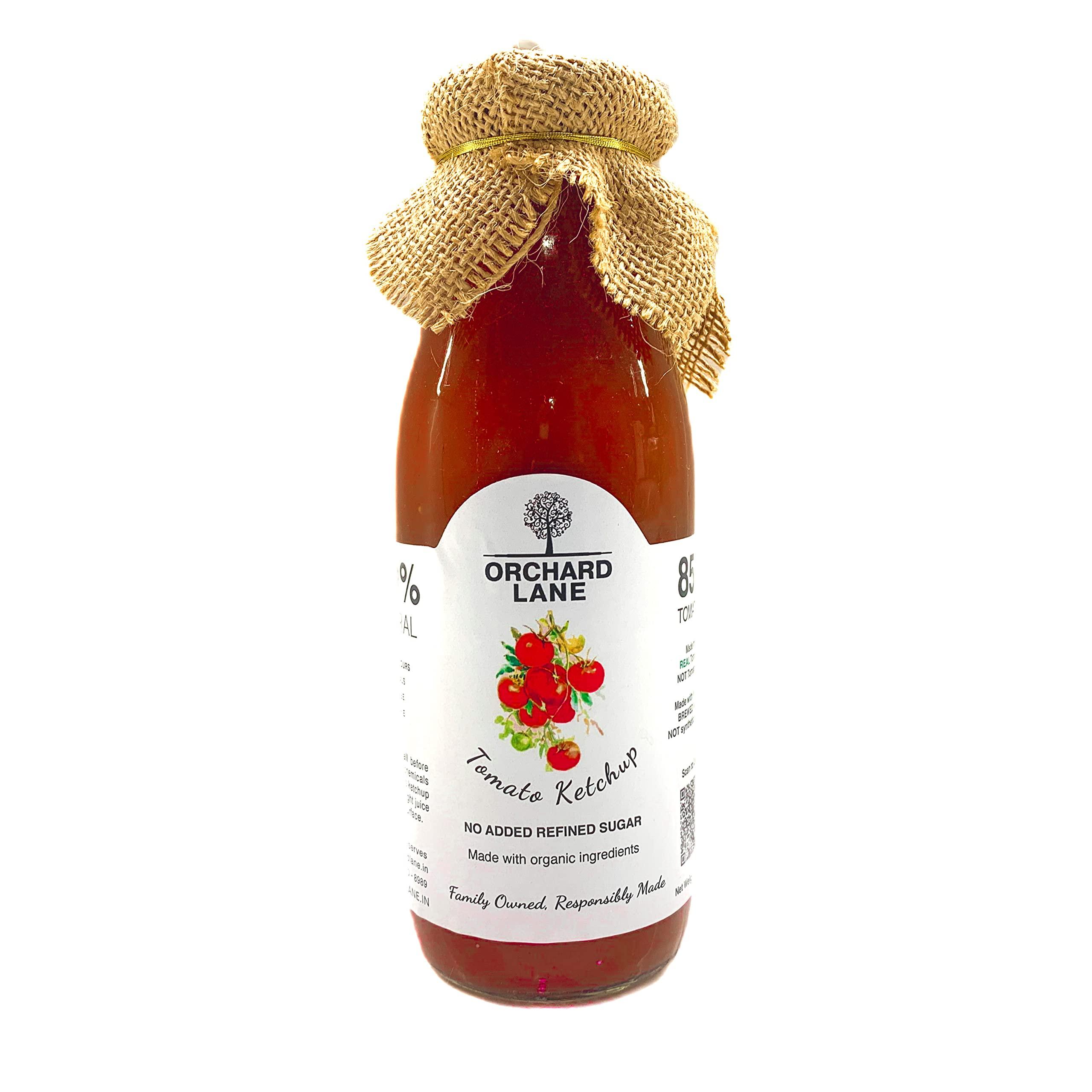 Orchard Lane Orchard Lane Healthy Tomato Ketchup Made With Jaggery And Natural Spices | Homemade Taste | No Preservatives No Msg | Gluten Free| Keto Friendly| Vegan - 350 G
