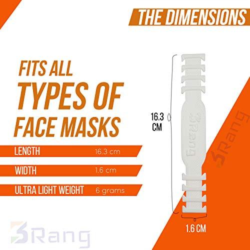 3 Rang 3 Rang Unbreakable Face Mask Holder and Extender Wear the mask longer without headache and Ear-pain (Purple pack of 4)