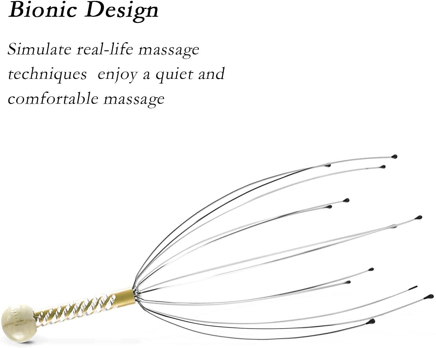 manav acupressure products MANAV Scalp Bokoma Massage Machine Head Massager Scalp Scratcher 12 Fingers Head Scratcher For Head Massage Body Relaxing Hair Massage (Pack of 2)