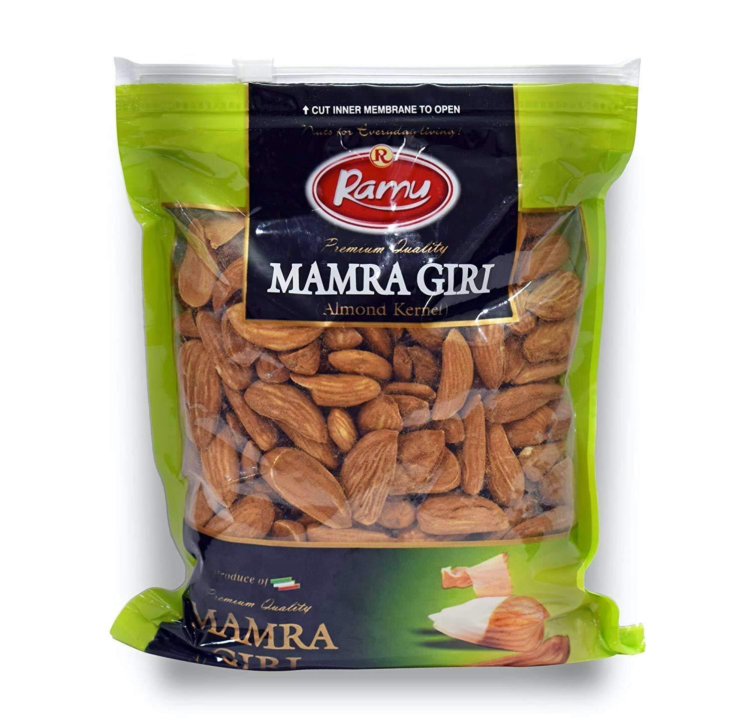 Ramu Ramu Premium Afgani Mamra Giri Almonds. Mamra Almonds badam Giri Nuts (500GM(250X2))