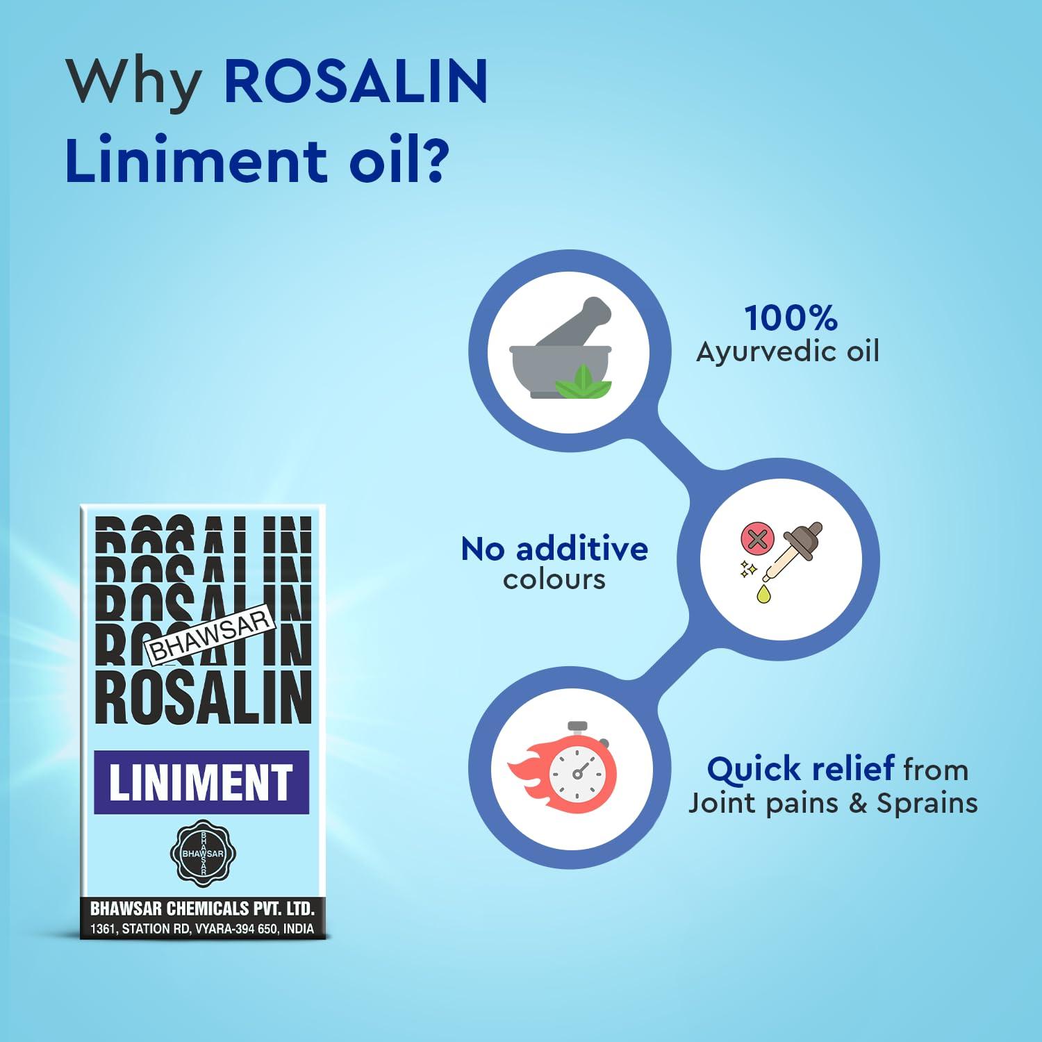 BHAWSAR ROSALIN, MAN AND WOMAN BHAWSAR Rosalin Liniment Oil 40 ml (Pack of 4)