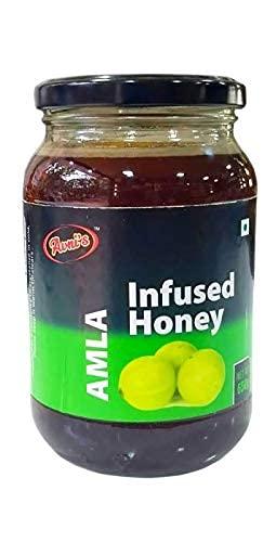 Avni Herbal and Healthcare Avni's Tasty Healthy Amla Infused Honey Unprocessed Unpasteurized | (650 gm)