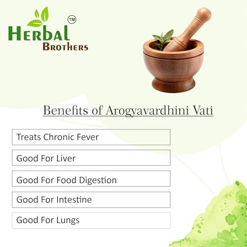 HERBAL BROTHERS HERBAL BROTHERS Arogyavardhini Vati Tablets - Ayurvedic Medicine with No Side Effects| 300 Mg | 120 Tablets,Pack of 1