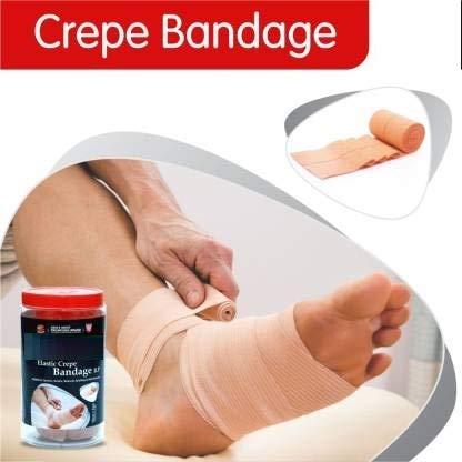 SHOP & SHOPPEE Shop & Shoppee Cotton Roll Crepe Bandage With Fast Edges - For Wrist, Arm, Shoulder, Ankle, Calf Pain (10cm X 1.4mtr) Crepe Bandage (10 cm)