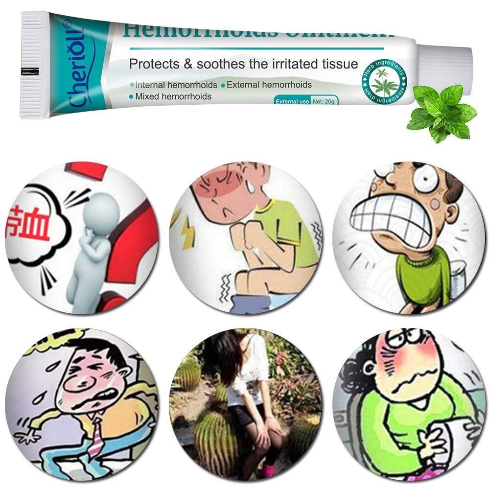 Cherioll Cherioll Hemorrhoid Cream, Haemorrhoids Treatment, Hemorrhoid Relief,for Hemorrhoids Fissures Bleeding, 20g2 (Assistant tub 4Pcs)