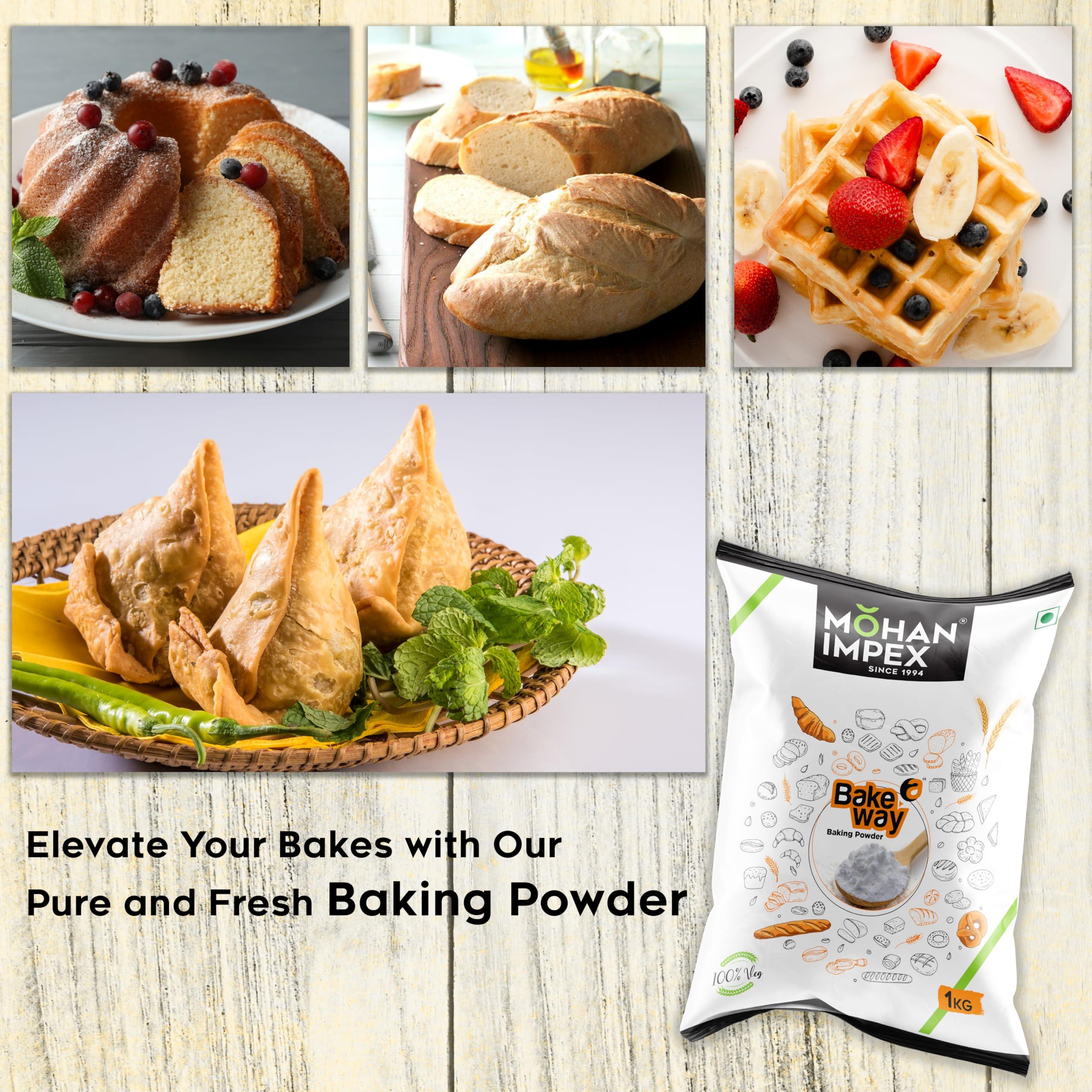 MOHAN IMPEX MOHAN IMPEX Baking Powder, 1 Kg (Pack of 1) | Baking Powder for Baking Cake, Breads, Pizza, Muffins, Dhokla, Idlis, Naans