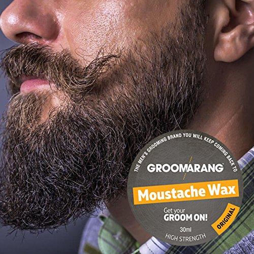 Groomarang Groomarang Moustache & Beard Wax Extra Strong Original 100% Natural Hair Care Organic & Vegan 30ml (medium)