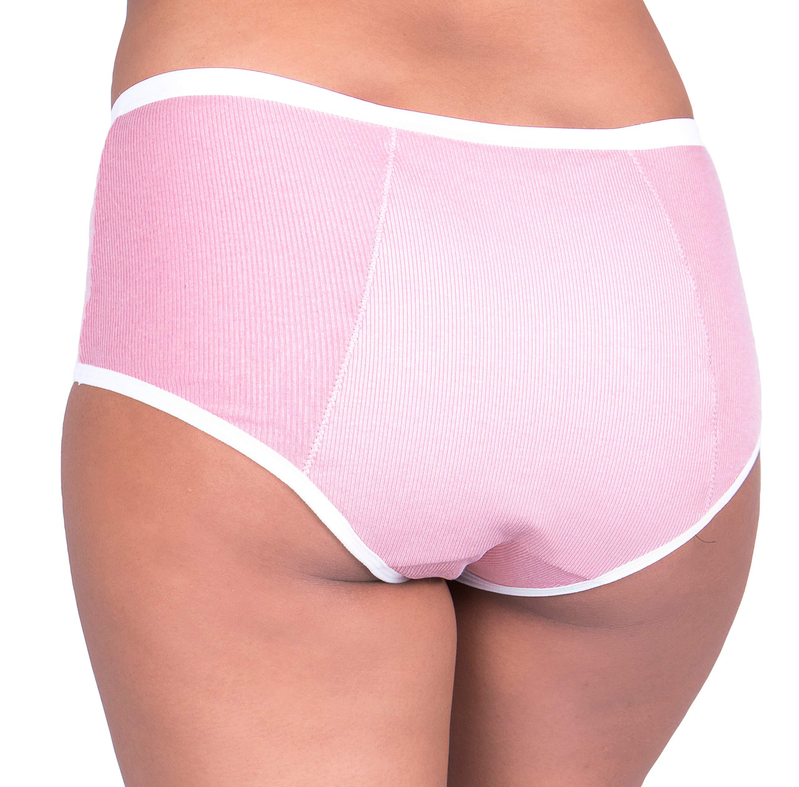 EnaBela EnaBela Reusable Cotton Period Panties for Women | Leakproof, Washable & Reusable | Post Partum Panties | Use Without Sanitary Pads, Cups & Liners | Comes in Exciting colors | Pack of 1 (Pink XL)