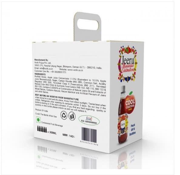 Jeeru Xotik Beverages : Jeeru Celebration Box combo of 6 Bottle's | Jeeru Jeera Masala soda