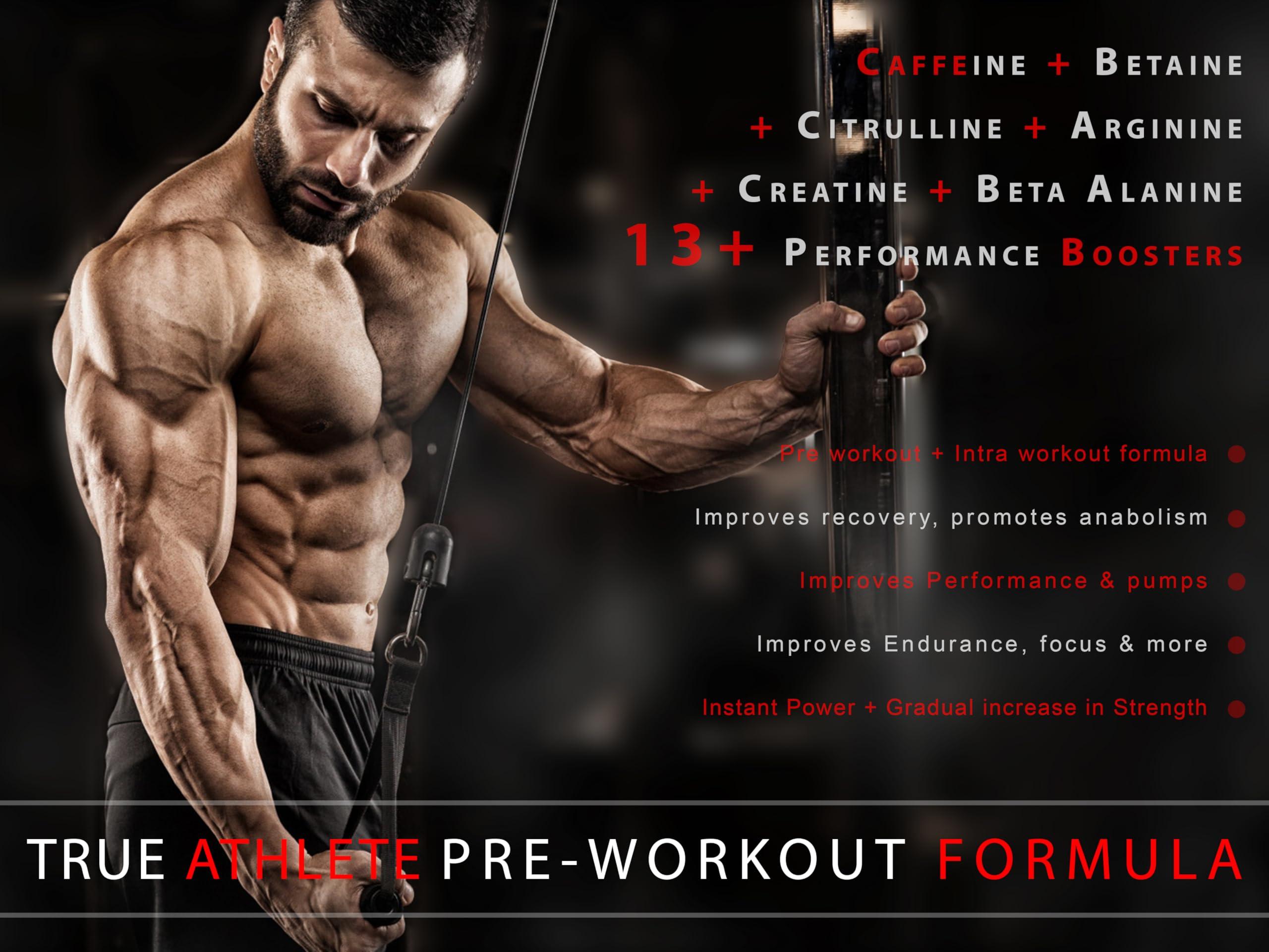 Grizzly Nutrition Grizzly Nutrition, True Cellurage, Pre Workout Powder, upto 65 Servings, citrulline, beta alanine, caffeine +13 performance boosters,160 grams (Watermelon Brasilia)