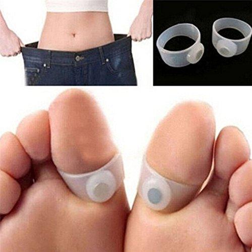 Generic Toe Ring Magnetic Slimming Lose Weight Care Tool Silicone Magnetic Massage Foot Toe Ring Health Care Tool 1Pair