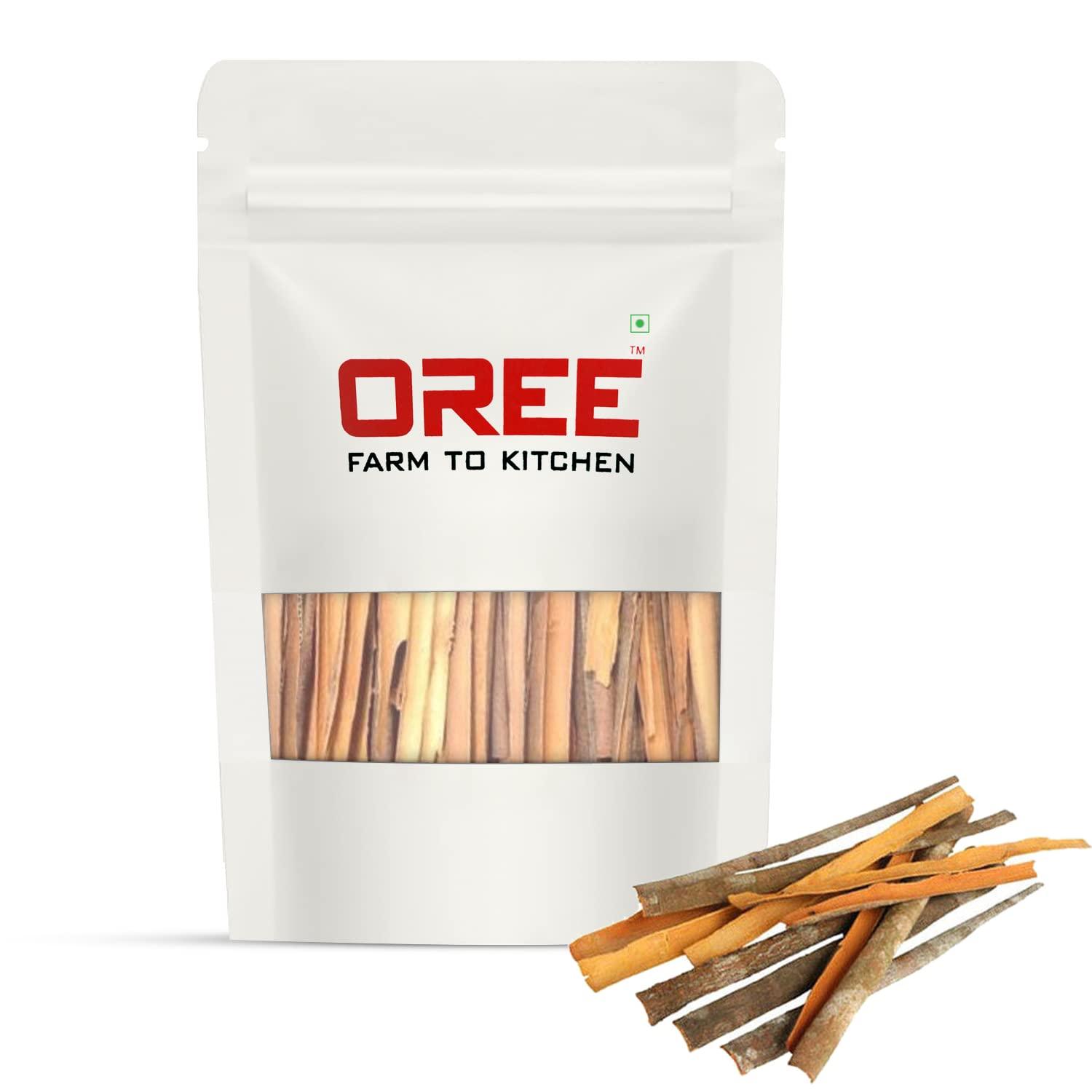 OREE OREE Cinnamon | Split Cassia | Cinnamon Quills | Whole Kalmi | Dalchini Stick Pack of 2 (200 Grams+200 Grams)
