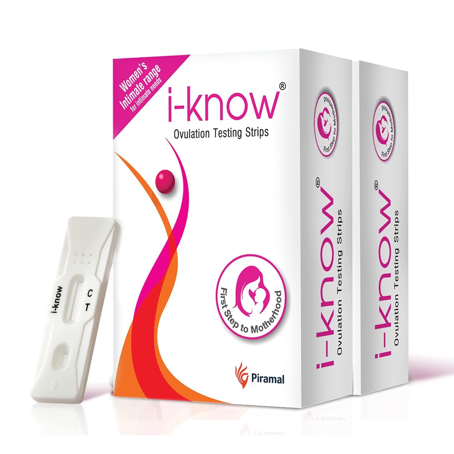 I-KNOW i Know Ovulation Test Kit for Women Planning Pregnancy by Piramal Pharma | Fertility Test Kit for Accurate Results In 5 Mins | Identifies 5 Most Fertile Days to Conceive | 5 Test Strips x Pack of 2