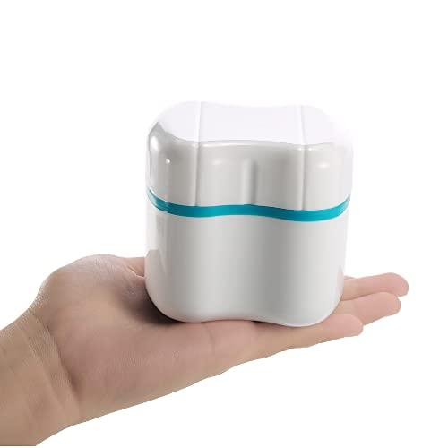 QUKAN QUKAN Denture Bath Box Case Dental False Teeth Cleaning Container Rinsing Basket Retainer Appliance Holder Tray