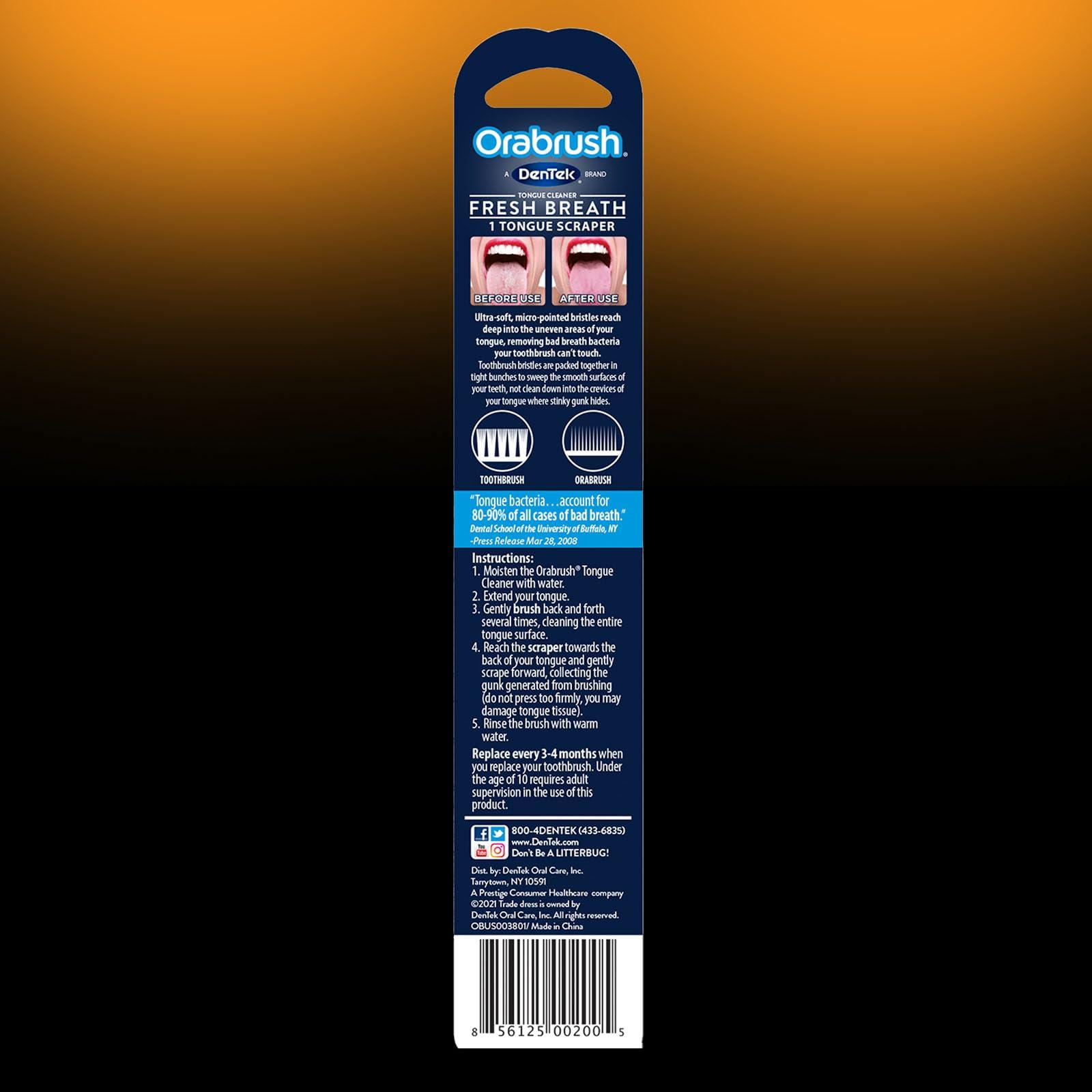 Orabrush Orabrush Ultra Soft Bristles Tongue Cleaners, 2 Count