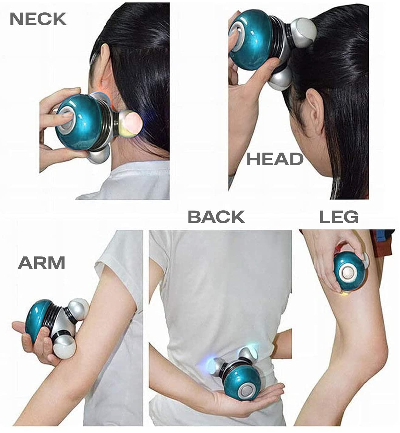 SKY LAND SKY LAND Portable Handheld Mini Massager with Colorful Perfect Light for ALL Over the Body EM9169B, Blue