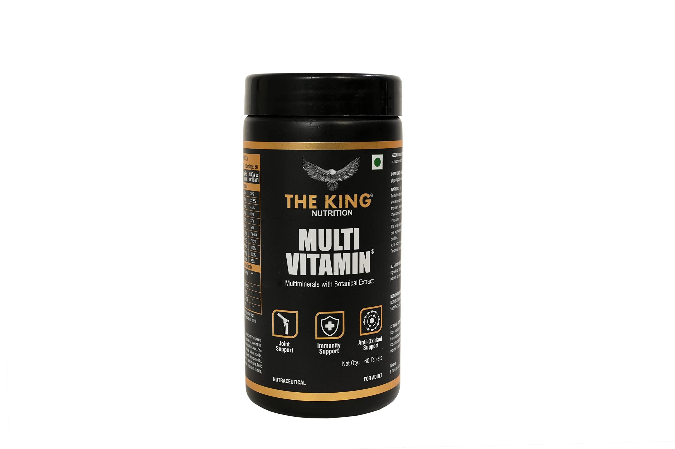 THE KING NUTRITION THE KING NUTRITION - MULTI VITAMIN - Multiminerals with Botanical Extract | Joint Support | Immunity Support | Anti-Oxidant Support