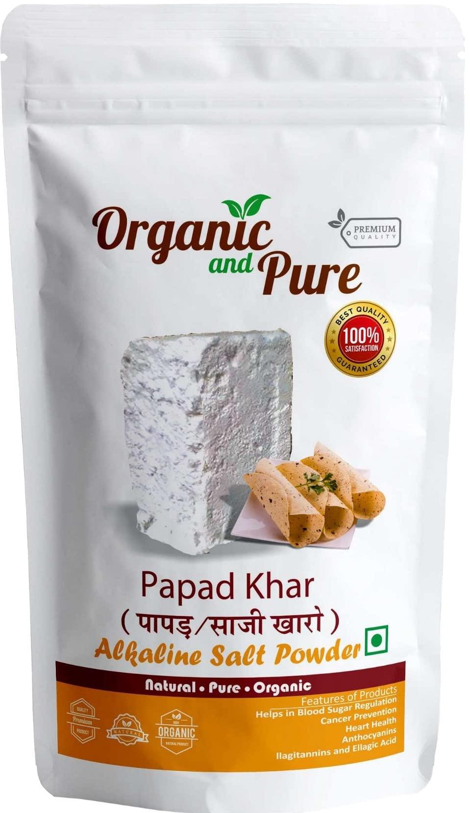 Organic and Pure Organic and Pure Papad Khar Soda | Sajji Sajjige | Papadiao Karo | Alkaline Salt Powder (100G)