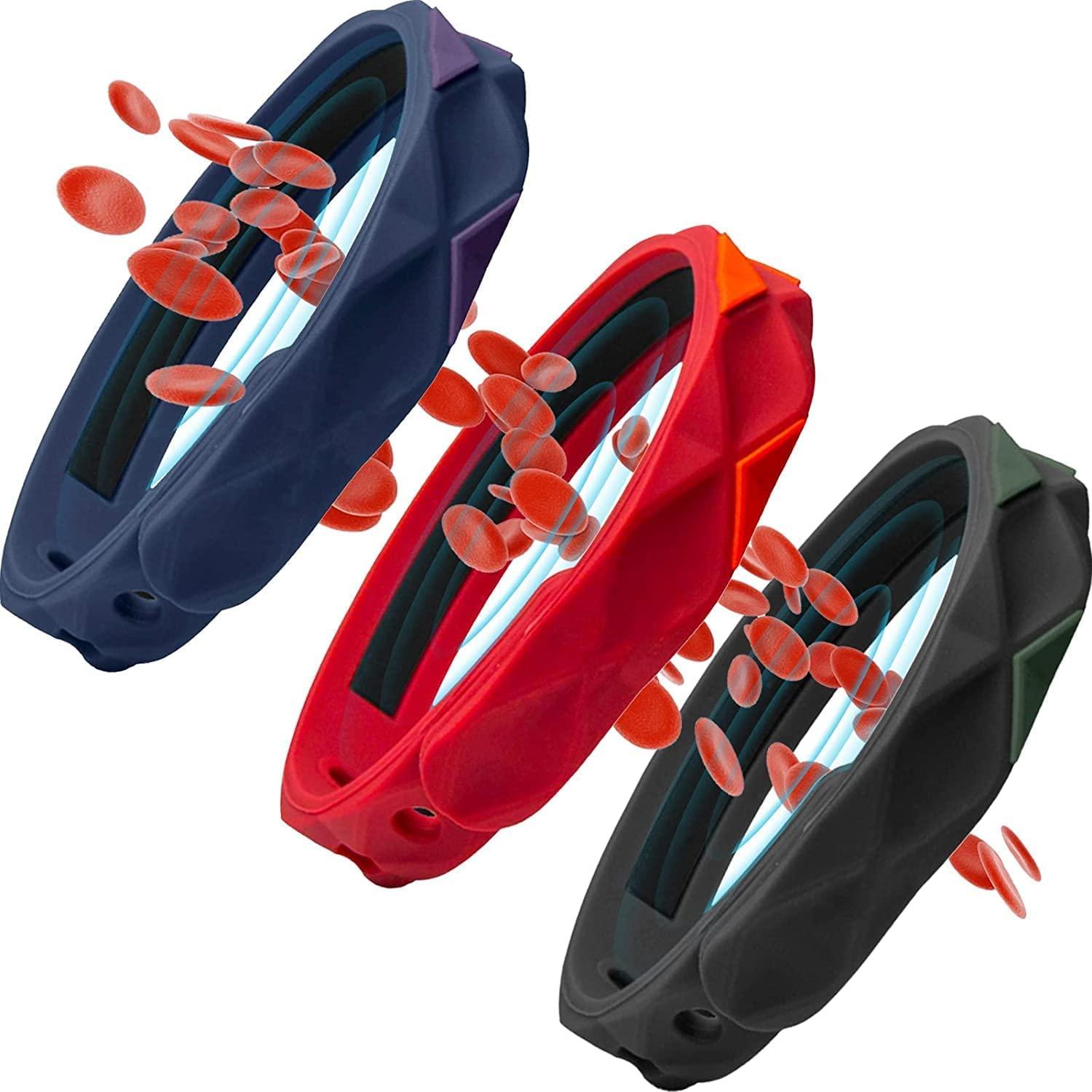 Generic Redup Far Infrared Negative Ions Wristband Anti-Static Silicone Balance Energy Sports Unisex-Adult Bracelet, Waterproof, Sweatproof, Washable, Lymph Drainage Magnetic Bracelet