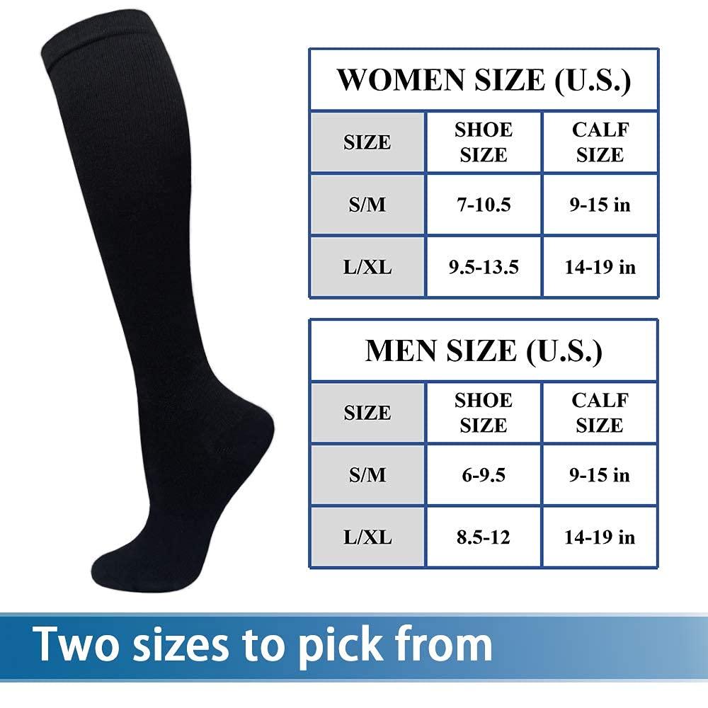 Aoliks Compression Socks for Women & Men(1/3/7/8 PACK) - Best for Running,Sport,Nurse,Travel,Cycling-20-30mmHg