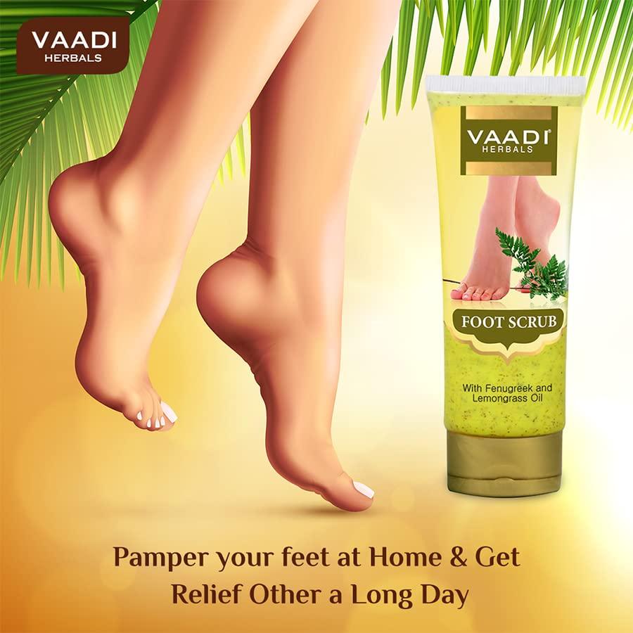 VAADI HERBALS Vaadi Herbals Foot Scrub with Fenugreek and Lemongrass Oil, 110g