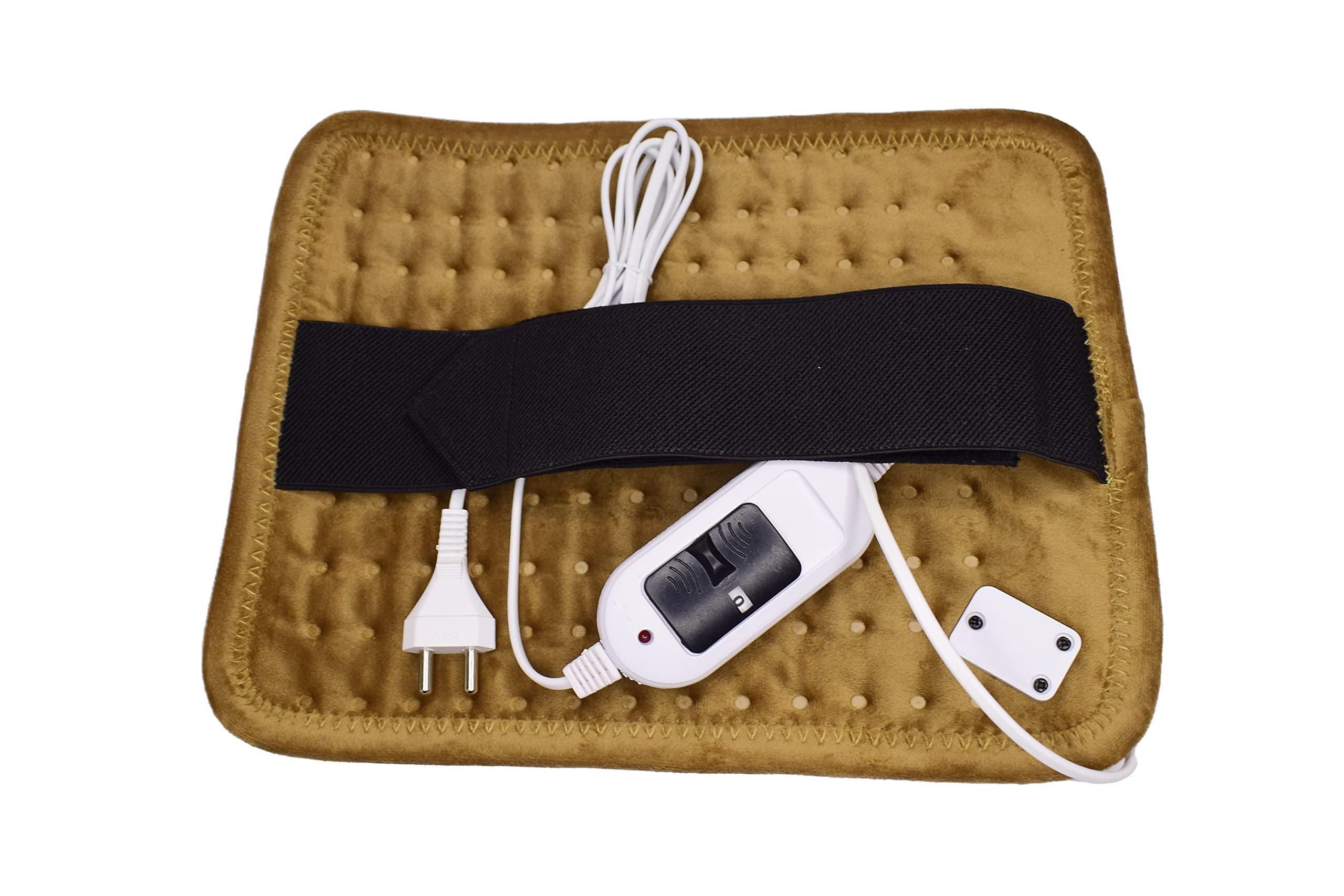 Shakuntla Kite Electric Heating Pad - Orthopaedic Lower Back Heating Belt Heat Therapy Waist Wrap with 3 Temperature Settings for Pain Relief of Abdominal Stomach Lumbar Muscle Strain etc (Brown)
