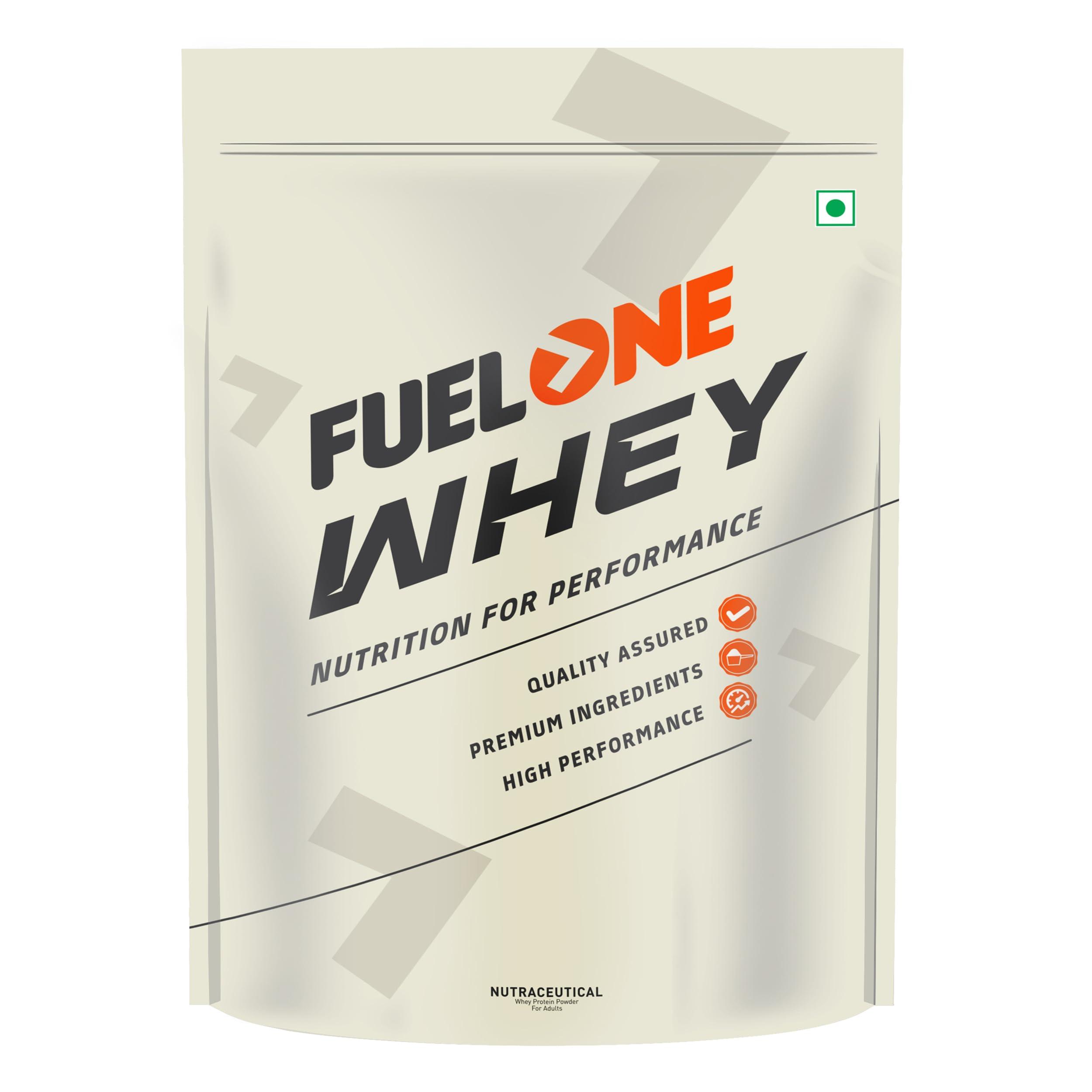 MuscleBlaze FUELONE Whey Protein (Cookies & Cream, 1kg / 2.2lbs) | 24g Protein | 5.29g BCAA & 4.2g Glutamic Acid